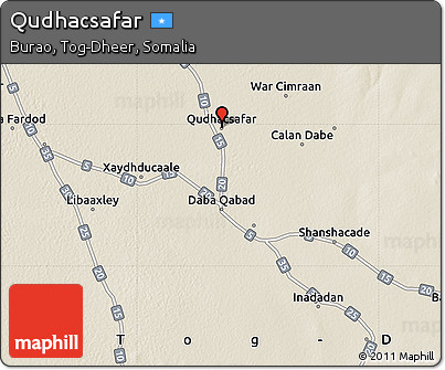 Shaded Relief Map of Qudhacsafar