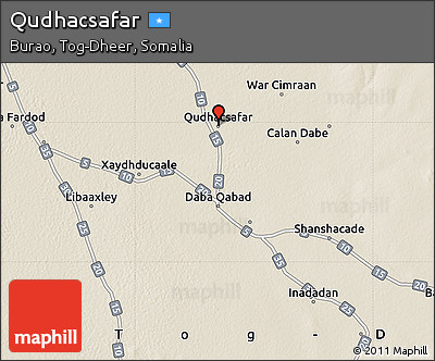 Shaded Relief Map of Qudhacsafar