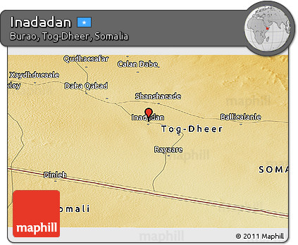 Physical Panoramic Map of Inadadan