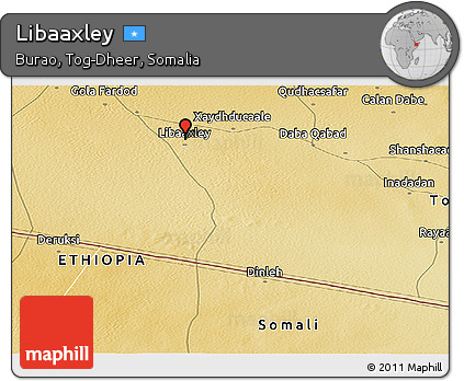 Physical Panoramic Map of Libaaxley