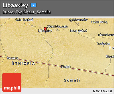 Physical Panoramic Map of Libaaxley