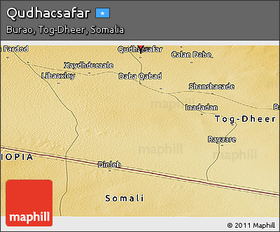 Physical Panoramic Map of Qudhacsafar