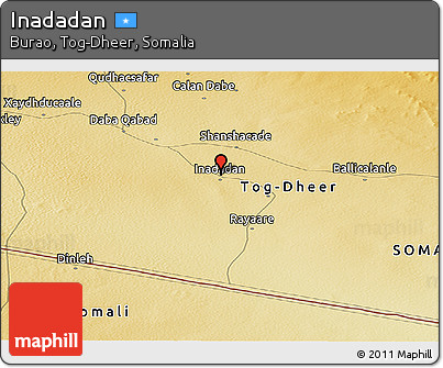 Physical Panoramic Map of Inadadan
