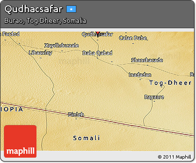 Physical Panoramic Map of Qudhacsafar