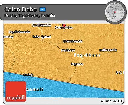Political Panoramic Map of Calan Dabe