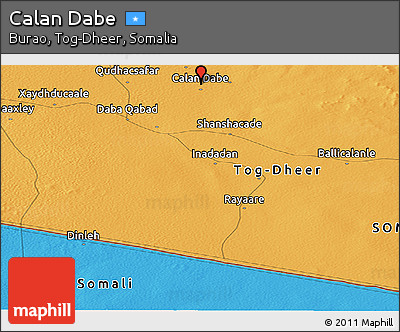 Political Panoramic Map of Calan Dabe