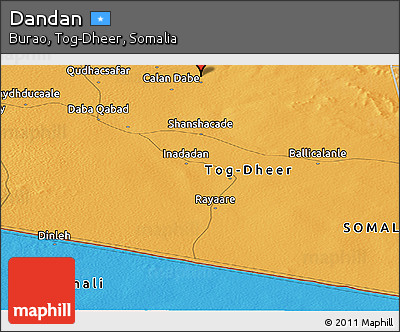 Political Panoramic Map of Dandan