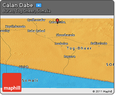 Political Panoramic Map of Calan Dabe