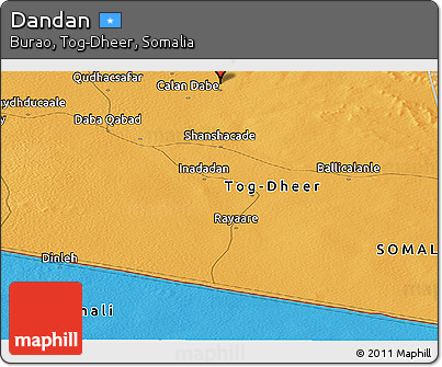 Political Panoramic Map of Dandan