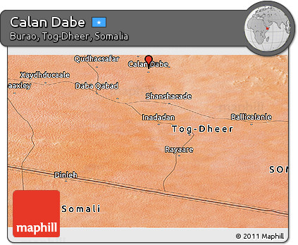 Satellite Panoramic Map of Calan Dabe