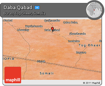 Satellite Panoramic Map of Daba Qabad