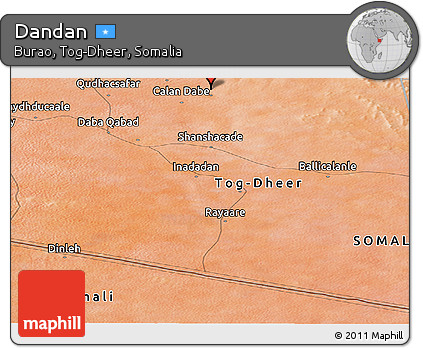 Satellite Panoramic Map of Dandan
