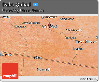Satellite Panoramic Map of Daba Qabad