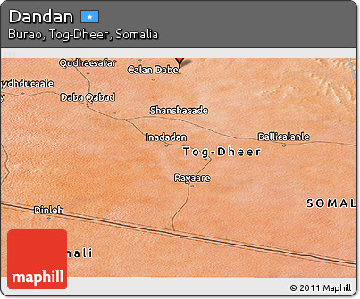 Satellite Panoramic Map of Dandan