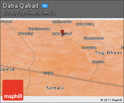 Satellite Panoramic Map of Daba Qabad