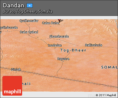 Satellite Panoramic Map of Dandan