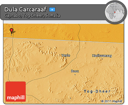 Political 3D Map of Dula Carcaraaf