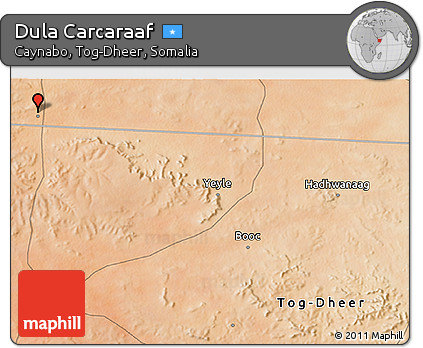 Satellite 3D Map of Dula Carcaraaf