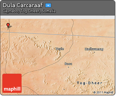 Satellite 3D Map of Dula Carcaraaf