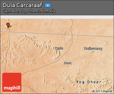 Satellite 3D Map of Dula Carcaraaf