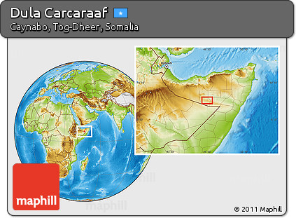 Physical Location Map of Dula Carcaraaf