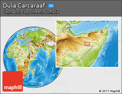 Physical Location Map of Dula Carcaraaf