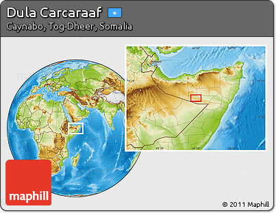 Physical Location Map of Dula Carcaraaf