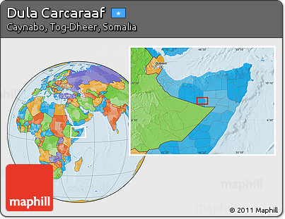 Political Location Map of Dula Carcaraaf
