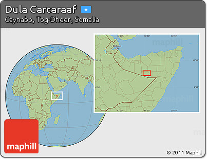 Savanna Style Location Map of Dula Carcaraaf