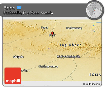 Physical Panoramic Map of Booc