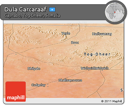 Satellite Panoramic Map of Dula Carcaraaf