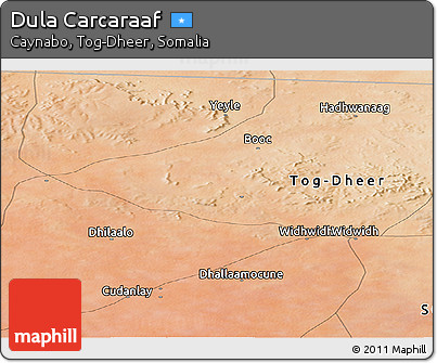 Satellite Panoramic Map of Dula Carcaraaf