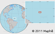 Gray Location Map of the area around 8° 33' 36" N, 47° 31' 29" W