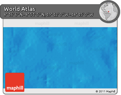 Political 3D Map of the Area around 8° 33' 36" N, 49° 13' 30" W