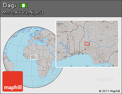 Gray Location Map of Dagi