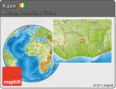 Physical Location Map of Kapé