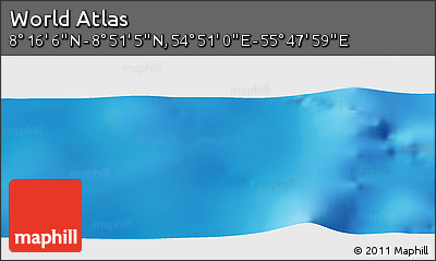 Physical Panoramic Map of the Area around 8° 33' 36" N, 55° 19' 30" E