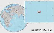 Gray Location Map of the area around 8° 33' 36" N, 57° 52' 30" E