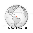 Outline Map of the Area around 8° 33' 36" N, 59° 25' 29" W, rectangular outline