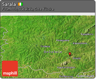 Satellite 3D Map of Sarala