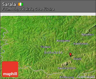 Satellite 3D Map of Sarala