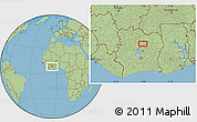 Savanna Style Location Map of Sarala