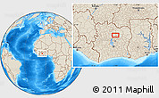 Shaded Relief Location Map of Sarala