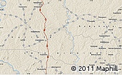 Shaded Relief Map of the area around 8° 33' 36" N, 5° 1' 30" W