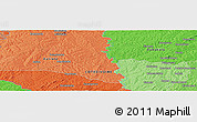 Political Panoramic Map of the area around 8° 33' 36" N, 5° 1' 30" W