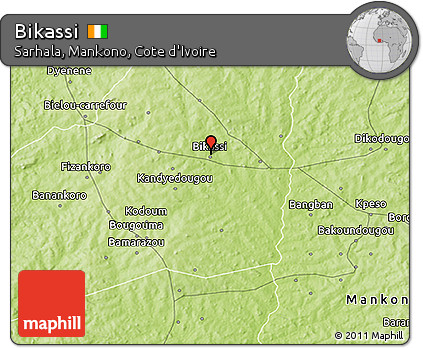 Physical 3D Map of Bikassi