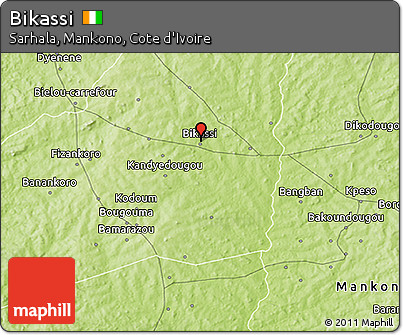 Physical 3D Map of Bikassi
