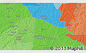 Political 3D Map of Bisidougou