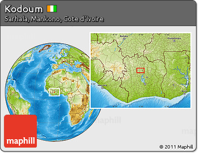 Physical Location Map of Kodoum