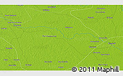 Physical 3D Map of the area around 8° 33' 36" N, 68° 46' 30" W